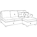 2582 RHF Sofa w/chaise