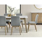 Vida 6-piece White Marble Dining Set(table & 4 Side Chairs) - Image 16