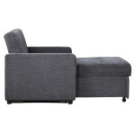 Noah Convertible Sleeper Chair-and-a-half, Gray - Image 18