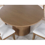 Colvin 52″ Round Dining Table Top, Brown - Image 4