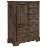 Cool Rustic Standing Chest - 6 Drawers with 1 Door - Image 7