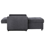 Noah Convertible Sleeper Chair-and-a-half, Gray - Image 20