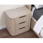 Henry Reeded Queen 4-piece Bedroom Set, Tan Finish - Image 16