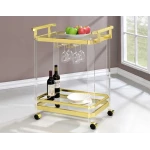 Aerin Server Cart, Gold - Image 2