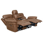 Brock Dual-power Reclining Console Loveseat, Cinnamon - Image 3