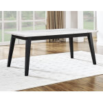 Vida 6-piece White Marble Dining Set - Image 4