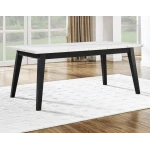 Vida 6-piece White Marble Dining Set - Image 3