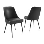 Colfax, Black Leatherette Side Chair - Image 9