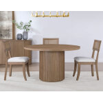 Colvin 5-piece 52-inch Round Dining Set, Brown - Image 4