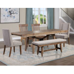 Riverdale 6-piece Dining Set(dining Table, 2 Arm Chairs, 2 Side Chairs And Bench)