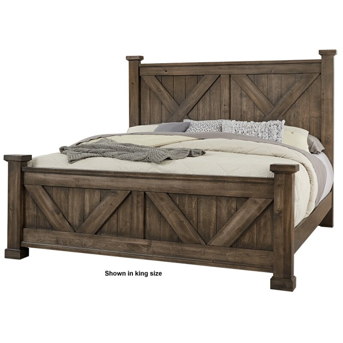 9271bccb19420ac7f200409796951905 Cool Rustic Cal King X Bed With X Footboard - Image 1