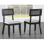 Colvin Cane Side Chair, Black