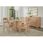 Crafted Cherry Dining by Ben & Erin Napier 48 inch ROUND TABLE w/ Wood Base - Image 8