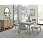 Vida 6-piece White Marble Dining Set(table & 4 Side Chairs) - Image 2