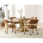 Rylie 6-piece Game Dining Set, Natural Finish - Image 3