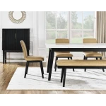 Vida 6-piece White Marble Dining Set