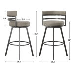 Gene 30-inch Swivel Bar Stool - Image 11