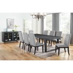 Yves 5 Piece Dining Set (table & 4 Grey Performance Side Chairs) - Image 3