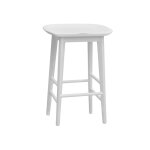 Hilton 24″ Backless Counter Stool, White