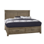 Cool Rustic Queen Mansion Bed With Footboard Storage