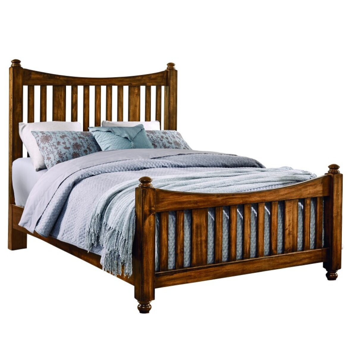 98dd0da874293e2c148e7db5316ae752 Maple Road Cal King Slat Poster Bed - Image 1