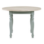 Darcy 42″ Round Dining Table, Mint Green And Parchment Finish - Image 4