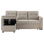 Noah Flippable, Convertible Storage Sleeper Chofa, Tan - Image 16