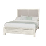 Custom Express King Upholstered Bed-pebble