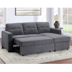 Noah Flippable, Convertible Storage Sleeper Chofa, Gray