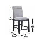 Yves 24″ Counter Stool, Grey Upholstered - Image 10