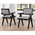 Magnolia Arm Chair, Black