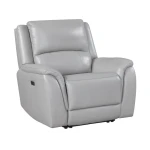 Alexandria Leather Power Recliner, Stone - Image 5