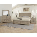 Cool Rustic King Mansion Bed With Footboard Storage - Image 5