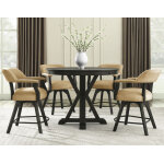 Rylie 6-piece Counter Game Dining Set, Black Finish - Image 21