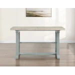 Darcy 5-piece 64-82″counter Set With 18-inch Leaf, Mint Green And Washed Linen Finish - Image 6