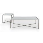 Cross Over Glass Top Coffee Table Box1 of 2