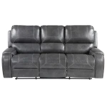 Keily Sofa, Manual Reclining, Drop-down Console, Grey - Image 2