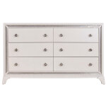 Cassie Illuminating Glam 58″ Dresser, Shimmering Pearl Finish