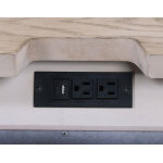 Henry Reeded 3-drawer Nightstand With Usb & Electric Outlets, Tan Finish - Image 5