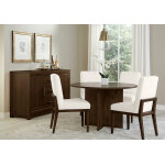 Crafted Cherry Dining By Ben & Erin Napier Uph Side Chair White Fabric - 150-030A - Image 8