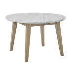 Vida 5-piece 48″ Round White Marble Dining Set - Image 9