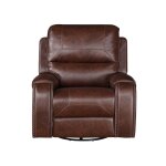 Keily Recliner, Manual Swivel, Glider, Brown - Image 5