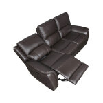 Alexandria Power Leather Reclining Sofa, Chocolate - Image 4