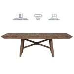 Riverdale Trestle Table With 4 Upholstered Side Chairs - Image 16