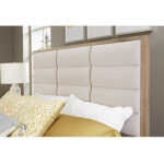 Crafted Oak by Ben & Erin Napier Erin's Upholstered Bed - Oatmeal Fabric - Image 6