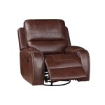 Keily Recliner, Manual Swivel, Glider, Brown - Image 7