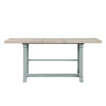Darcy 64-82″counter Table With 18-inch Leaf, Mint Green And Natural Finish - Image 6