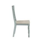 Darcy 5-piece 42″ Round Dining Set, Mint Green And Washed Linen Finish - Image 11