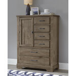 Cool Rustic Standing Chest - 6 Drawers with 1 Door - Image 9