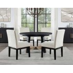 Aubrey 5-piece 54″ Round Dining Table Set